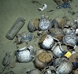 Ceramiche liguri del ‘500 e anfore rinvenute in un relitto sui fondali al largo del Var